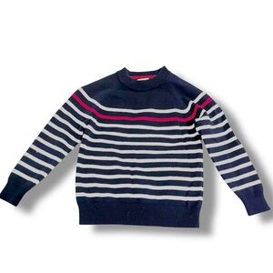 Striped Boy’s Sweater Navy Red White Size 6